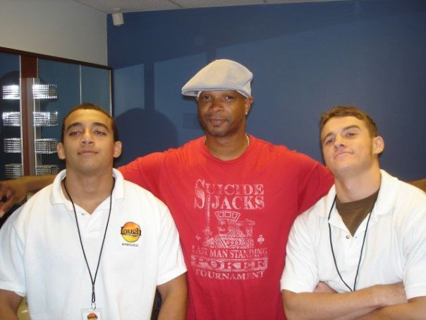 Damon Wayans backstage with Jacob Curtis