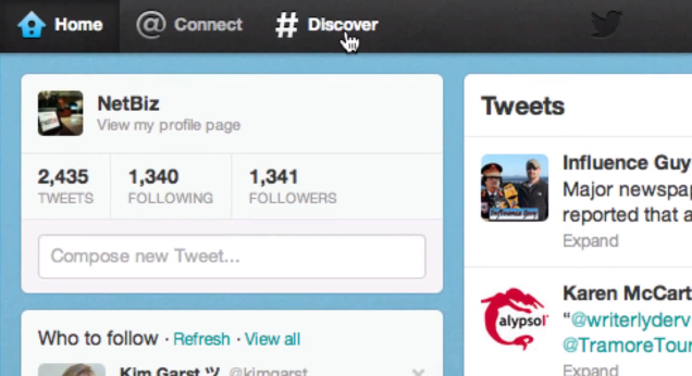 twitter discover tab