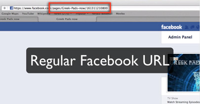 regular facebook url
