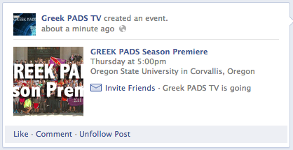 posting facebook event